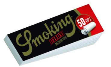 Smoking Deluxe Tips Slim – perforierte Papier-Filtertips im Slim-Format für King-Size-Longpapers